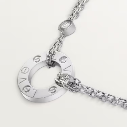 LOVE NECKLACE, 2 DIAMONDS